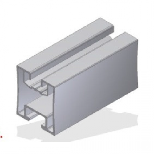 Monteringsskena Aluminium  2-spår 40x40mm  4,4m